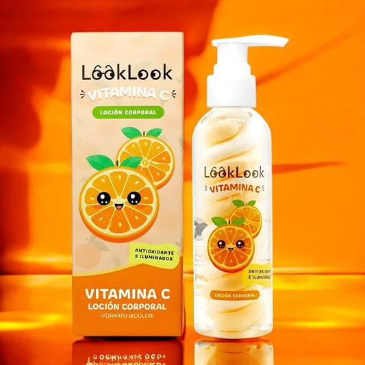 Lait Corporel Bicolore à la Vitamine C Réduit les Signes du Vieillissement