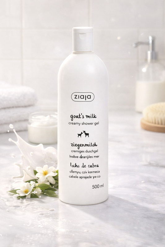 Crème de Douche Hydratante au Lait de Chèvre - Maxi Format 500ml