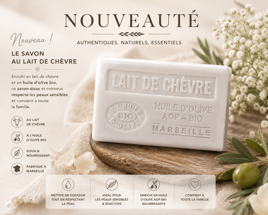 Savon lait de chevre bio / olive